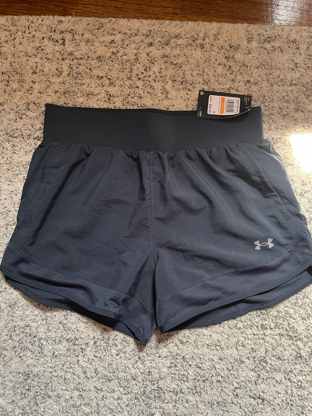 Under Armour Black Women's Running Shorts with Logo
